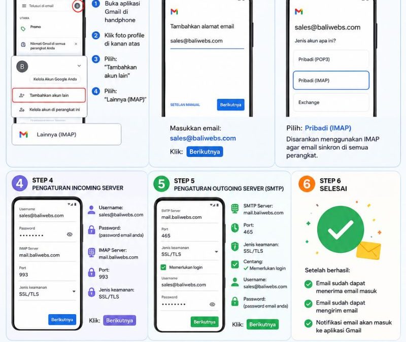 Panduan Setup Email Bisnis di HP menggunakan Aplikasi GMAIL